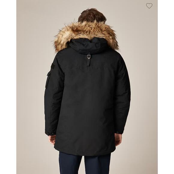 J.Crew Men's Black Hoodied Nordic Parka With PrimaLoft® Size M NWT - Picture 3 of 15